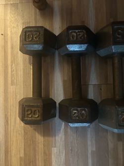 Dumbbells and EZ bar and weights