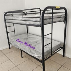 NEW IN BOX - TWIN/ TWIN BUNK BED 😊 MATTRESSES SOLD SEPARATELY
