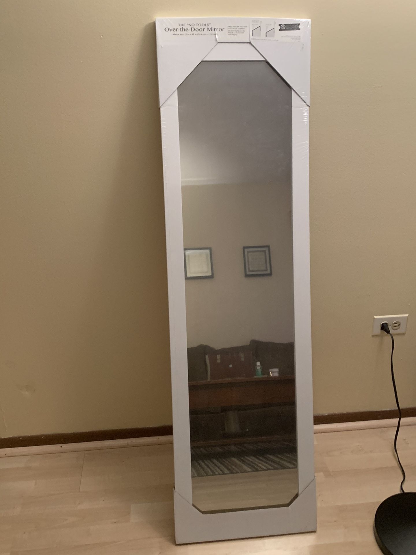 Over the Door white mirror 12x48 I have 5 available