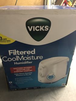 Vicks filtered cool moisture humidifier new