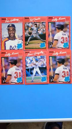 1990 Donruss Rated Rookie Baseball Cards Lot of 6