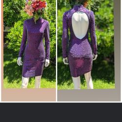 Purple Sequin Dress