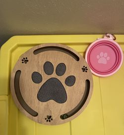 Pet Toy and Small Collapsible Bowl 