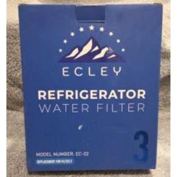 New ECLEY EC-02 3-Pack Refrigerator Water Filter Retail $25.00