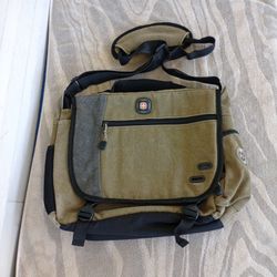Swiss Gear Laptop Shoulder Bag Green Computer Messenger Bag