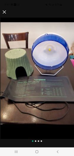 large wheel hide house and heating pad for rat  hamster gerbil or hedgehog

