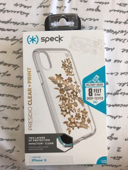 Speck Iphone X Presidio Clear+Print Case