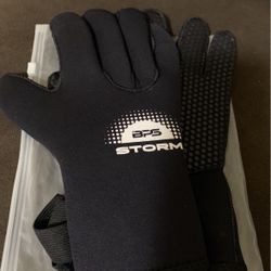 BPS Water Gloves, 3mm & 5mm Neoprene Five Finger Wetsuit Gloves for Diving,