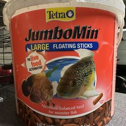 Tetra JumboMin Floating Sticks — Large 3.96 lb Tub (≈ 1/2 Full)