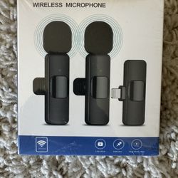 Professional Wireless Mini Microphone for iPhone, iPad, Android Phone - Bluetooth Lavalier Lapel Mic for Video Recording - Clip on USB C Microphones f