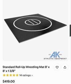 Roll-up wrestling mat
