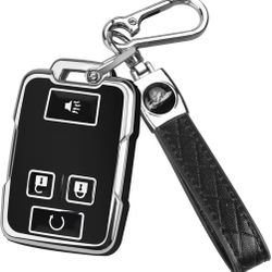 for Chevy Key Fob Cover with Keychain,Car Key Case Shell Protector for Chevrolet Chevy Silverado Colorado GMC Sierra Canyon Yukon Tahoe Suburban