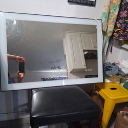 Exercise Bycical And A Mirro With Light