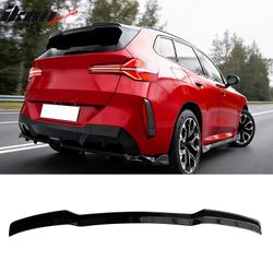 Fits 2025-2026 BMW X3 G45 IKON Style Gloss Black Rear Window Roof Spoiler Wing ABS