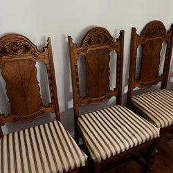 Carved Wooden Chairs 