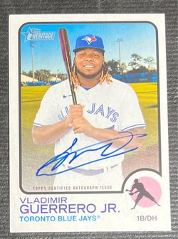 Vladimir Guerrero Jr. Topps Heritage Certified Auto Card