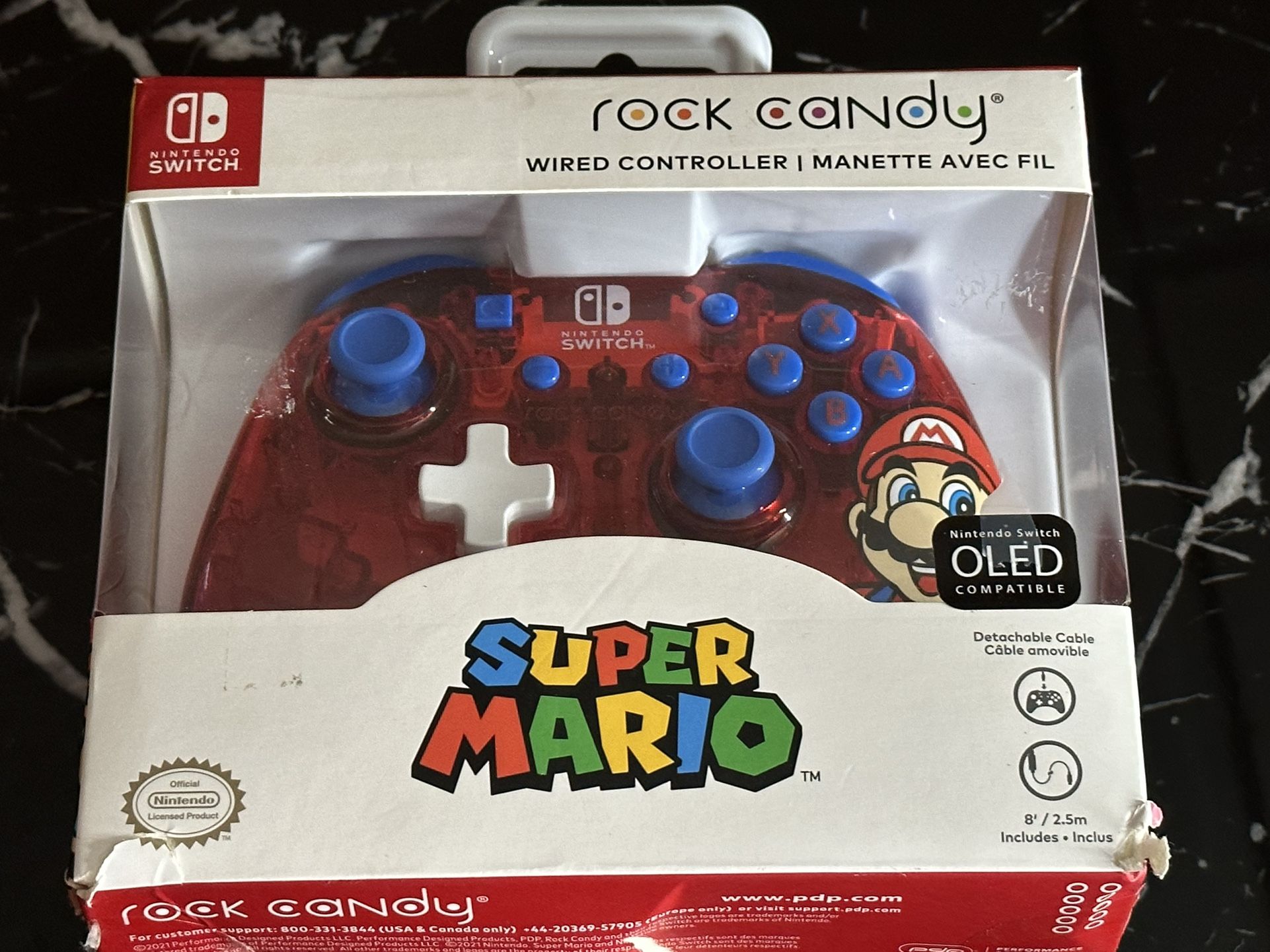 Super Mario Rock Candy Wired Controller For Nintendo Switch