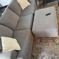 Living Spaces Sleeper Sofa And Ottoman 