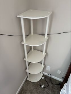 White Corner Shelf / Small Space Storage Rack