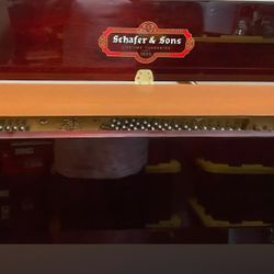 Upright Piano Burgundy ( Schafer and Sons)