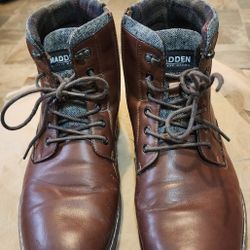 Steve Madden Leather Comeback Boots With Pride On The Inside Zip On Both Sides And Tire Size 13 Brought From Macy's Paid 160 Only One A Couple Times