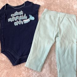 Baby Girl Mermaid Outfit (6-9m)