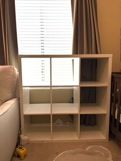 White 9 Cube Storage Shelf Unit