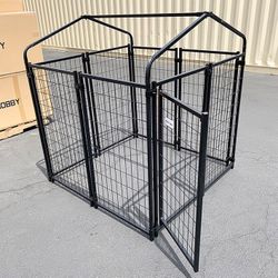(Brand New) $170 Heavy-Duty Kennel with Cover (4 x 4 x 4.5 FT) Dog Cage Crate Pet Playpen
