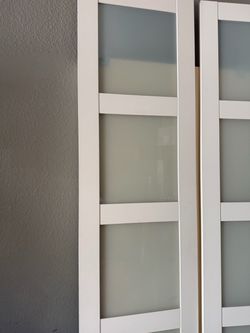 White Frosted Glass Cabinet Doors – Set of 2