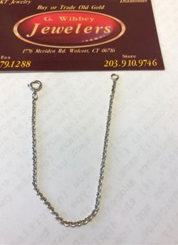 14kt /18 kt chain baby bracelet 5 1/2”