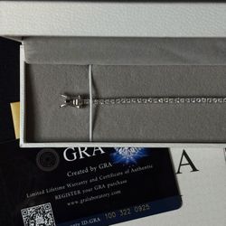 VVS Tennis Bracelet pass tester SOLID 925Sterling Silver MOISSANITE 7" 2mm 