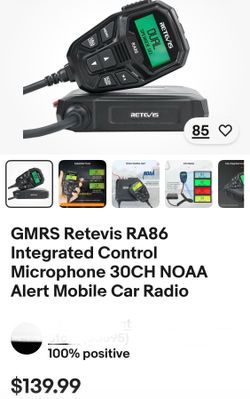 GMRS Retevis RA86 Mobile Car Radio