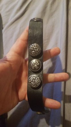 Leather wristband