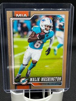 Malik Washington Topps Miami Dolphins Football Card
