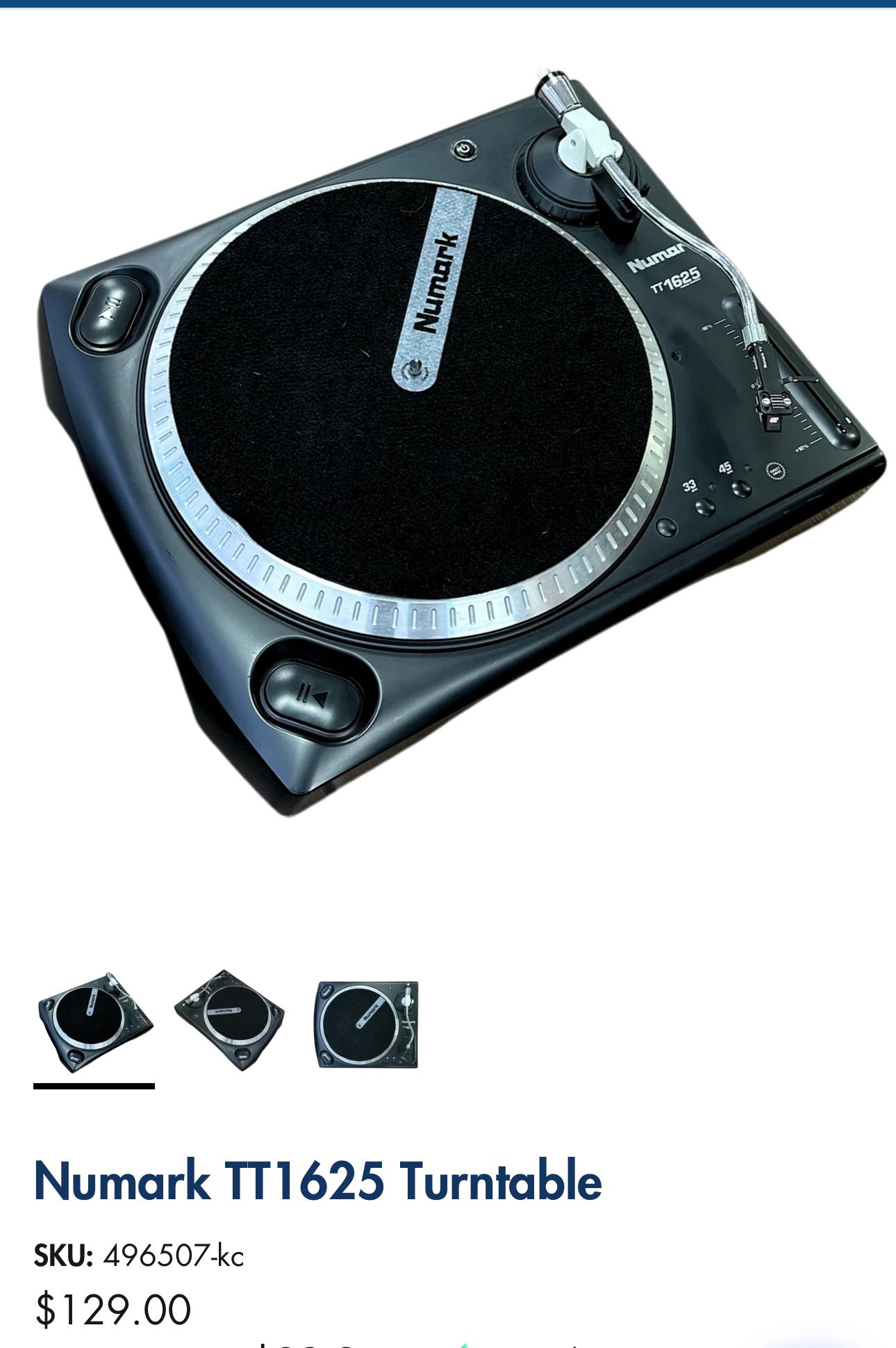 TT1625 Turntables X2
