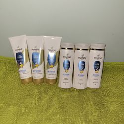 3 Shampoo12oz And 3 Conditioner 10.4oz Pantene Classic Clean