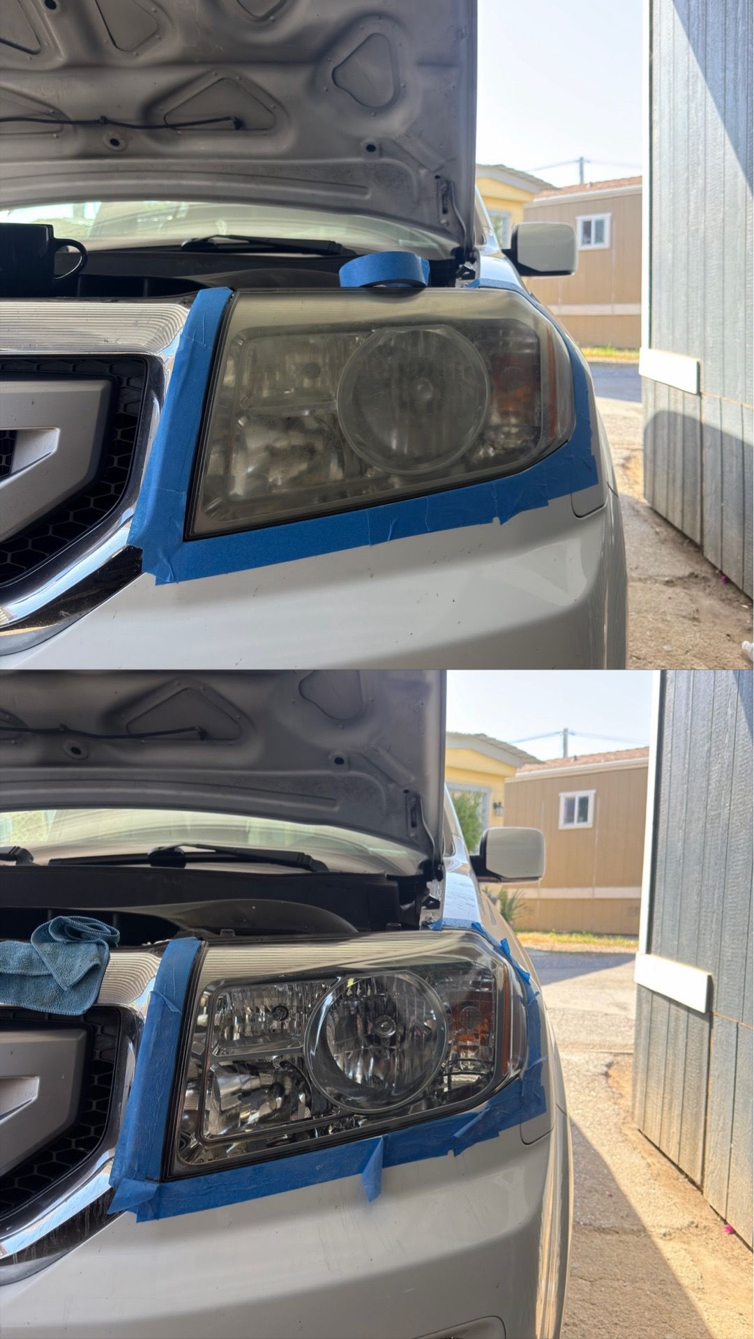 Headlight restoration services