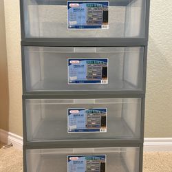 Set of 4 Stackable Storage Drawers