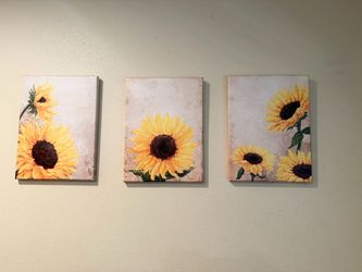 Sunflower Canvas Wall Art / Frames