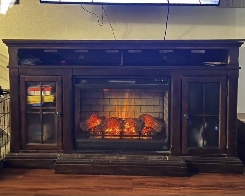 TV Stand with Electric Fireplace