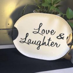 Love and Laughter Metal Platter
