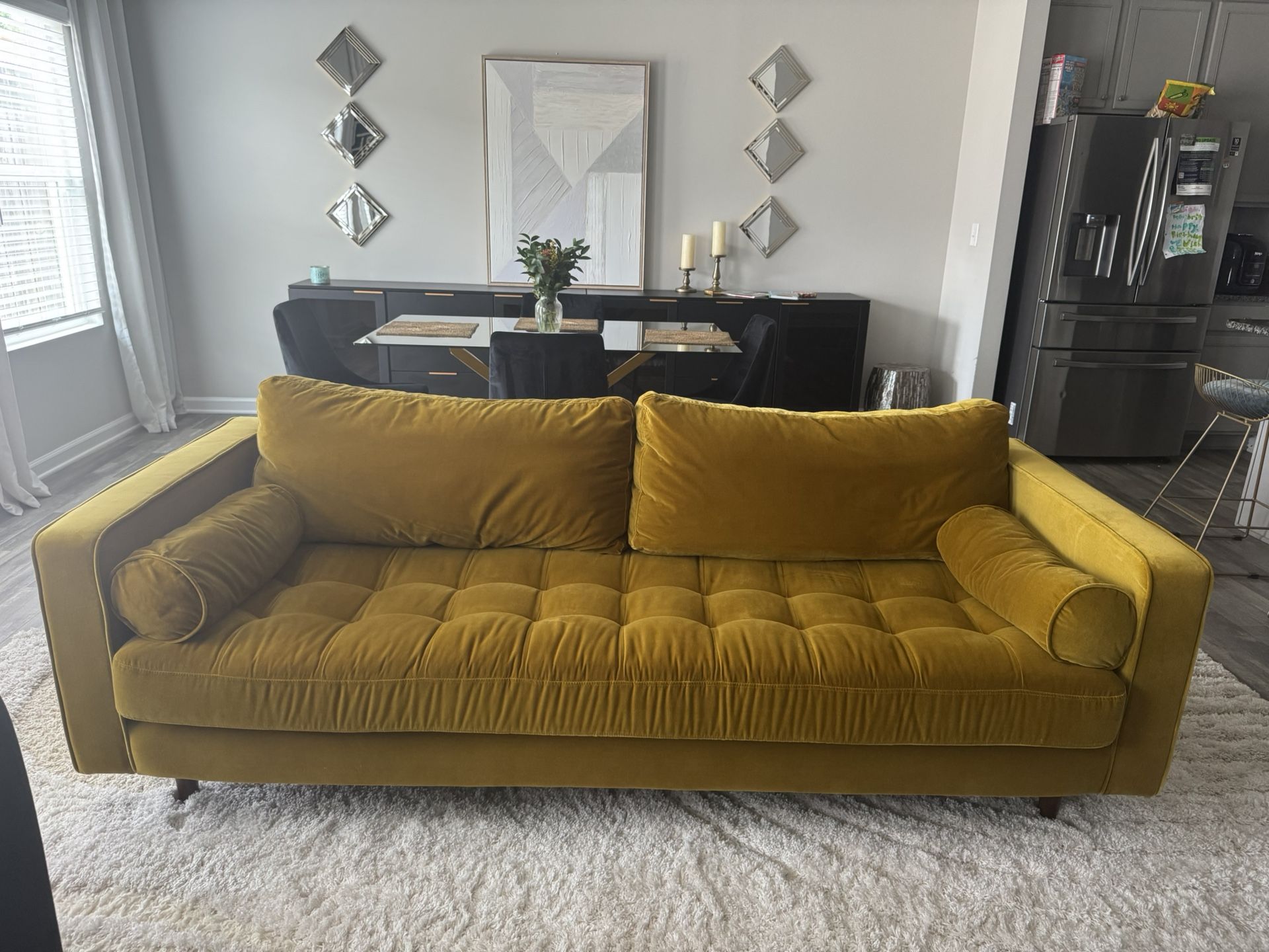 Gold Velvet sofa