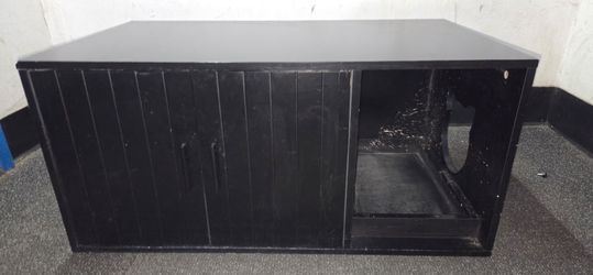 Modern Black Cat Litter Box Enclosure / Hidden Washroom Furniture