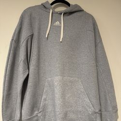 Adidas Grey Hoodie Size Large Men New No Tags 