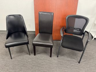 Set of 3 Black Chairs