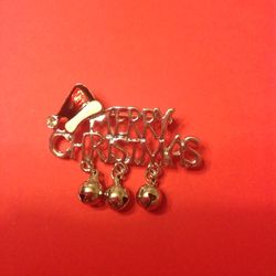 Merry Christmas brooch