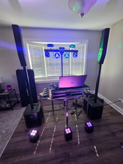 Complete Professional Mobile DJ System – 2 EV EVOLVE 30M Speakers, Numark NV, Chauvet Lighting & More