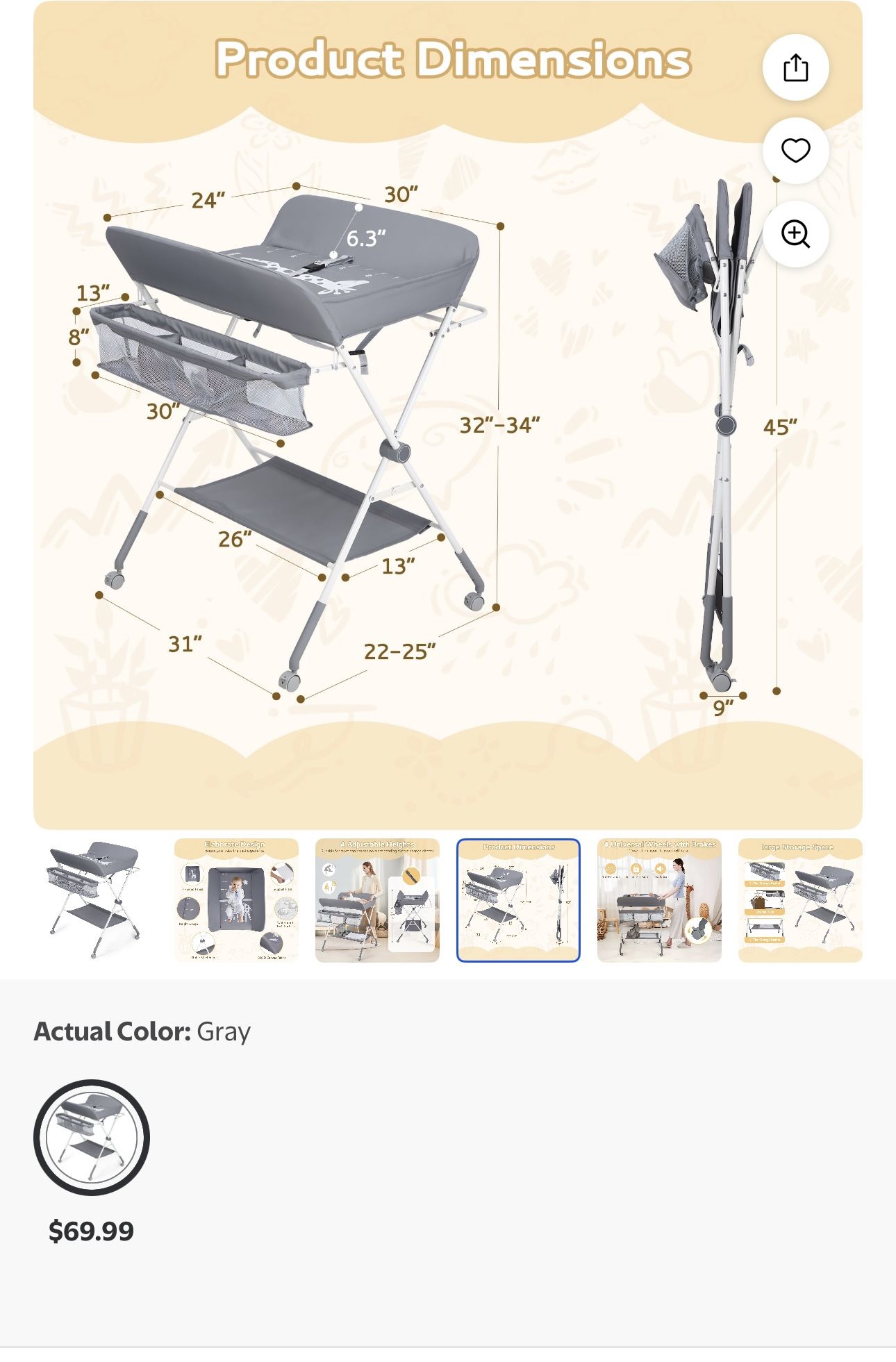 Portable/ Foldable  Baby Changing  Station 