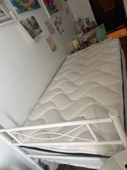 Twin size bed and mattress
