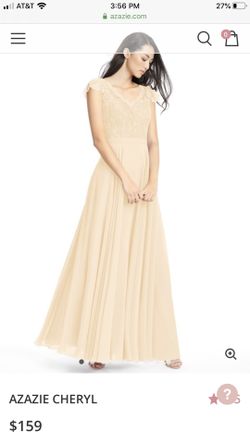 Azazie Cheryl Peach Dress